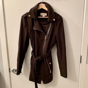 Michael Kors Belted Black Coat